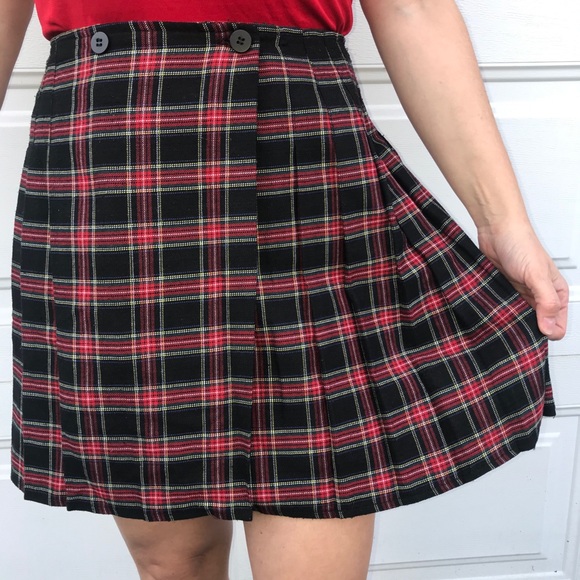 Perfect punk red plaid school kinderwhore skirt - Picture 1 of 14